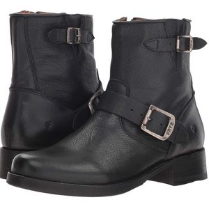 Women’s Leather Frye Motorcycle Boots